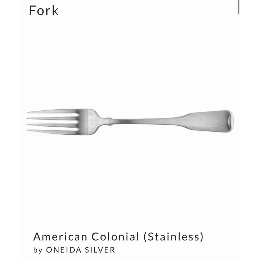 Oneida Stainless Flatware AMERICAN COLONIAL Salad Forks (2) Dinner Fork (1)